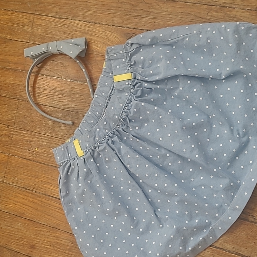 Gymboree polka dot skirt size 5 with headband